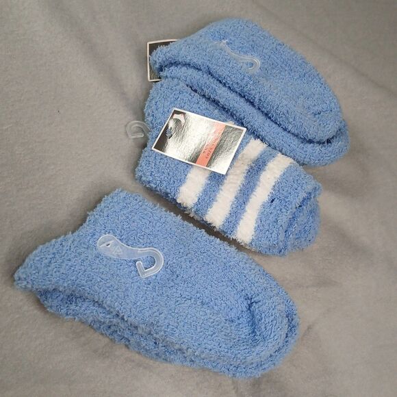 3 pair Westloop Fuzzy Crew Socks Blue White Warm Soft NWT Women's Size: 4-10 - Picture 2 of 5